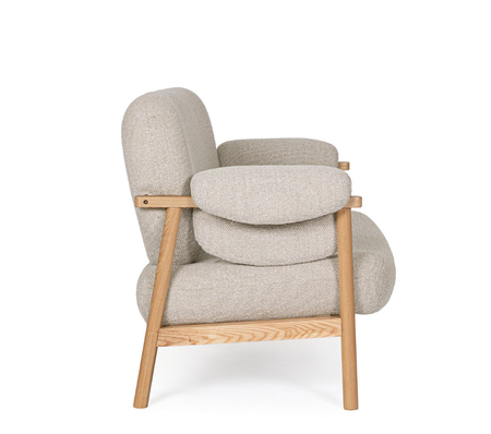 Sofa 2-osobowa BIZZOTTO CALISTA natural – contemporary design, zdejmowane podłokietniki