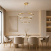 Lampa wisząca CIRCLE SLIM 40+60+80 cm - LED, ring złoty potrójny