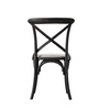 Krzesło Cafe, czarne, lniane, 470 x 560 x 880 mm (2 szt.)