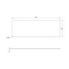 PREMIO blat kompaktowy HPL 142x1,2x48,5cm, czarny mat