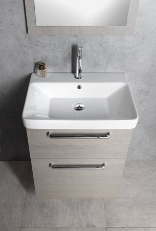 THEIA Szafka umywalkowa 56,4x70x44,2cm, 2 szuflady, dąb srebrny