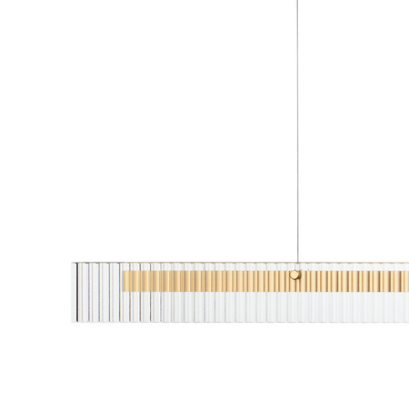 Lampa wisząca LONGIN-120 - LED, złota listwa ze szklaną obudową
