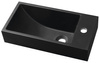 ARIANA umywalka kompozytowa 50x25cm, bateria po prawej stronie, czarny mat