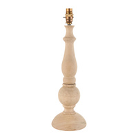 Hidcote Table Lamp Base Natural Wood
