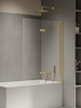 Parawan nawannowy NEW SOLEO LIGHT GOLD 1D L 120x140 szkło czyste 6mm Active Shield 2.0