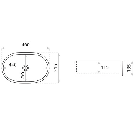 Umywalka nablatowa Koke