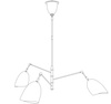 Lampa wisząca RAGNO biała 150 cm