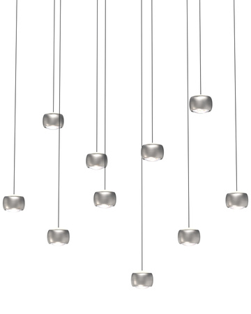 7039-1003 Lampa wisząca dziesiątka QUIBERON nikiel szampański