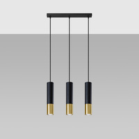 Lampa wisząca LOOPEZ 3L czarny/złoty