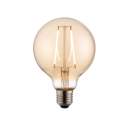 E27 LED Filament Globe 135x95mm Amber 2W