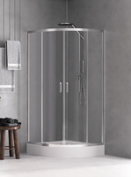 Kabina Feria półokrągła R55 90x90x185 szkło czyste 5mm z powłoką