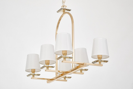 LAMPA WISZĄCA BIAŁO-ZŁOTA LIMERA W6