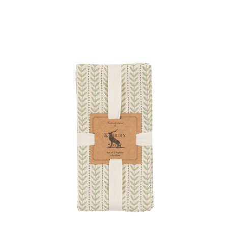 Arbor Leaf Napkins Natural 4pk 450x450mm