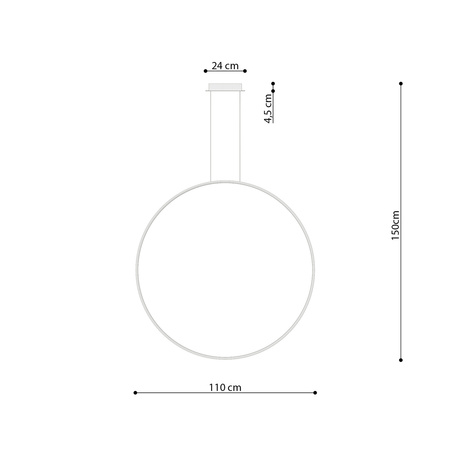 Lampa wisząca RIO 110 złota LED 3000K