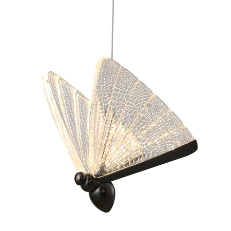 Lampa wisząca BEE LAMP 5, 45 cm- LED, czarna, w kształcie motyla
