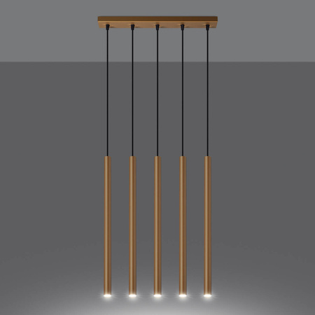 Lampa wisząca PASTELO 5L złota