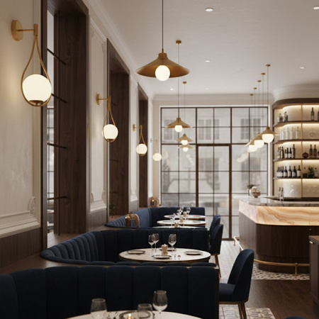 Lampa ścienna DROP, 45 cm - zloty szczotkowany, do wnętrz mieszkalnych i komercyjnych