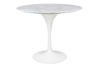 Stół TULIP MARBLE 90 CARRARA biały -      marmur, metal