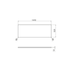 LOREA blat Rockstone 141x1,2x52,5cm, biały mat