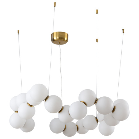 Lampa wisząca CORALLI-80 - LED, biało-mosiężna