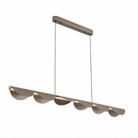 Lampa wisząca NAMI LINE 143 cm - LED, szary szczotkowany, falista forma