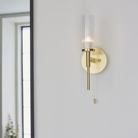 Talo Bathroom 1 Wall Light Brass