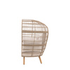 Fotel ogrodowy AVENA Egg Chair – kokon, technorattan, poduszki