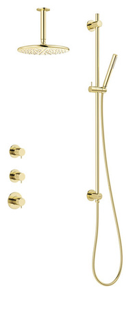 Silhouet SR2 Podtynkowy termostatyczny zestaw prysznicowy polerowany mosiądz pvd