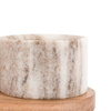 Novi Spoon and Pinch Pot Beige Marble 178x89x70mm