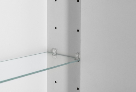 BATU szafka z lustrem 2x oświetlenie LED, 60x71x15cm, biały