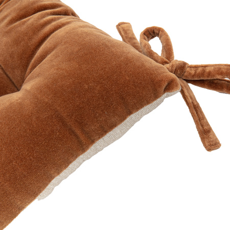 Cotton Velvet Seatpad Tan 430x430mm