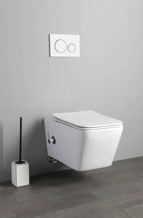 PORTO CLEANWASH WC wiszące Rimless, z prysznicem bidetowym i baterią, 36x52cm, biały