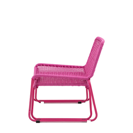 Sassano Lounge Chair with Footstool Pink