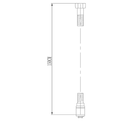 SOFTFLEX wąż prysznicowy plastikowy, 150cm, metaliczny srebrny/chrom
