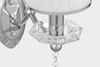 LAMPA ŚCIENNA KINKIET KRYSZTAŁOWY CHROMOWANY DOMINNI W1