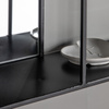Półka na lustro Bassan czarna 600 x 120 x 650 mm