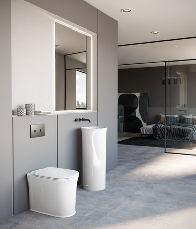 THE NEW YORKER umywalka ceramiczna wolnostojąca 40x89x40cm, biały