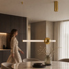 Lampa wisząca O-LINE 63 - LED, 63 cm, złoty połysk