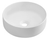 INFINITY ROUND umywalka ceramiczna nablatowa, średnica 36cm, biały mat