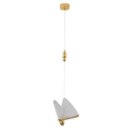 Lampa wisząca BEE LAMP 1, 21 cm- LED, złota, w kształcie motyla