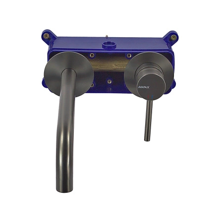 Bateria umywalkowa podtynkowa, gun metal