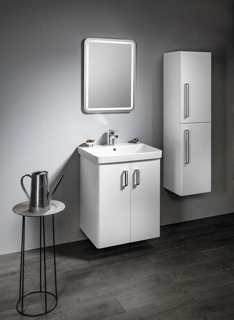 THEIA szafka umywalkowa 56,4x70x44,2cm, 2 drzwiczki, biała