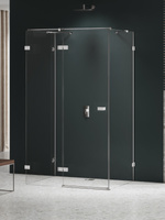 Kabina prysznicowa AVEXA NICKEL BRUSHED 1D prostokątna przyścienna L 100x70x200 szkło czyste 6mm Active Shield 2.0