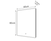 PIRI lustro z oświetleniem LED 60x80cm, czujnik dotykowy, 2700-6500K
