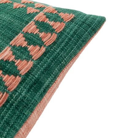 Kai Embroidered Border Cushion Green 450x450mm