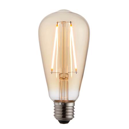 E27 LED Filament Pear 140x64mm Amber Glass ND