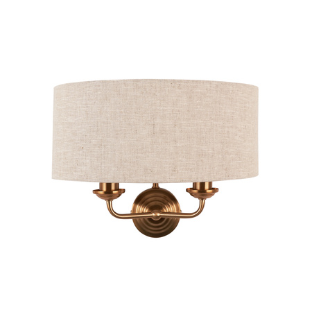 Highclere 2 Wall Light Vintage Brass