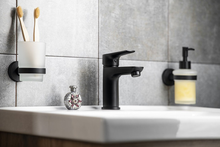 LOTTA bateria umywalkowa, czarny mat