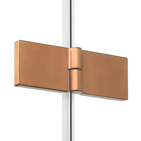 NZ2 Kabina prysznicowa NEW SOLEO COPPER BRUSHED 1D kwadratowa L 70x75x195 szkło czyste 6mm Active Shield - składane