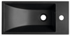 ARIANA umywalka kompozytowa 50x25cm, bateria po prawej stronie, czarny mat